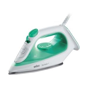 Braun TexStyle1 SI1040GR Ferro da stiro a Vapore, 5 Anni di Assistenza, Riscaldamento Rapido, Termostato Regolabile, 25g/min vapore in continuo, 120g/min colpo vapore, Serbatoio 220ml, Potenza 2000W