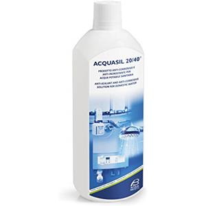 Water Filter Man Ltd ACQUASIL 20/40 Liquido Polifosfato Bottiglia per Minidos e Bravados, Protezione anticalcare, 1 Litro