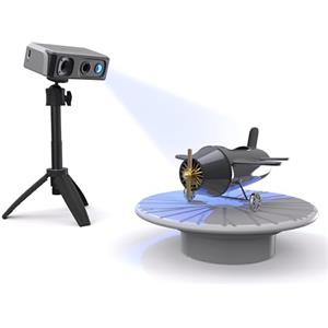 3DMakerpro Seal Lite Scanner 3D portatile per stampante 3D, precisione dettagliata elevata di 0,02 mm, scansione a 10 FPS con velocità fulminea con lenti anti-vibrazione - Kit Premium