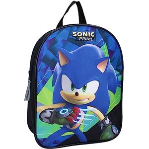 Vadobag Zaino SONIC The Hedgehog Prime Time Riccio - Zainetto per bambini | Scuola | Asilo - Colore nero e blu - dimensioni 29 x 22 x 9 cm