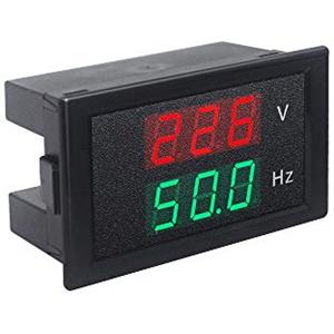 KETOTEK Misuratore di frequenza di tensione da pannello Voltmetro digitale AC 80-300V 45-65 Hz Volt Voltaggio Tester doppio display LED