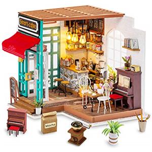 Rolife - Kit per casa delle bambole in miniatura fai da te, ambiente caffetteria, per adolescenti e adulti, motivo Caffetteria di Simon