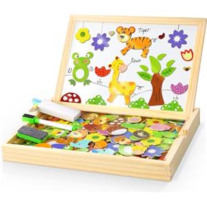 COOLJOY Giochi Montessori 2 Anni | Puzzle Magnetico Giochi Bambini 2 3 4 Anni | Animali Lavagna Magnetica per Bambini | Puzzle Regalo Bambino-Bambina 3 Anni