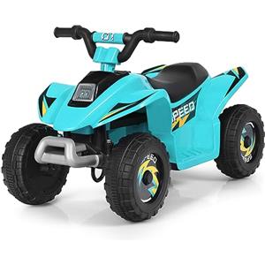 GYMAX Quad Elettrico per Bambini 3+ Anni, Veicolo Cavalcabile per Bambini 6V, con Funzione Avanti e Indietro, 72 x 39,5 x 45,5 cm (Blu)