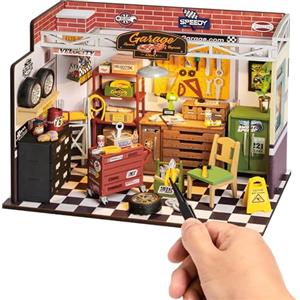 ROBOTIME ROBOTIME Kit fai da te in miniatura, casa delle bambole in legno, kit di costruzione con LED per adulti e bambini, regalo di compleanno per vacanze