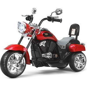 COSTWAY 6V Moto Elettriche per Bambini, Moto Cavalcabile Marcia Avanti e Indietro, Portanza di Peso 30kg (Rosso)