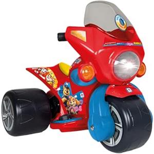 INJUSA - Moto Elettrica Paw Patrol Samurai, per Bambini da 1 a 3 Anni, Quad Batteria 6V, Ruote Larghe, Luci LED, Acceleratore a Pedale, 3 km/h, Colore Rosso