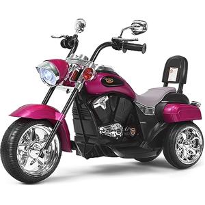 COSTWAY 6V Moto Elettriche per Bambini, Moto Cavalcabile Marcia Avanti e Indietro, Portanza di Peso 30kg (Rosa)