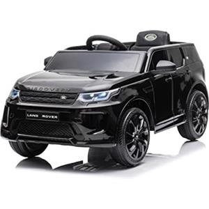 Baroni Toys Macchina Elettrica per Bambini Land Rover Range Rover Baby car Elettrica Full Optional Nera, Auto Telecomandata con Sedile in Pelle e Porte Apribili, Doppio Motore 12V, Carico fino a 25 Kg