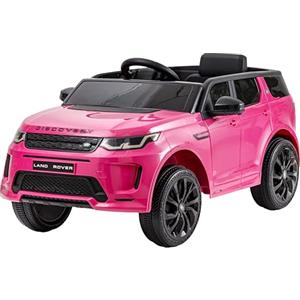 Baroni Toys Macchina Elettrica per Bambini Land Rover Range Rover Baby car Elettrica Full Optional Rosa, Auto Telecomandata con Sedile in Pelle e Porte Apribili, Doppio Motore 12V, Carico fino a 25 Kg