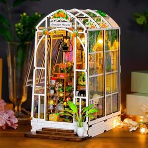 OSDUE Book Nook Kit, Kit per Casa Delle Bambole in Miniatura 3D, Kit di Decorazione Della Libreria, Kit di Costruzione di Modelli per Adulti, Regalo di Natale Compleanno