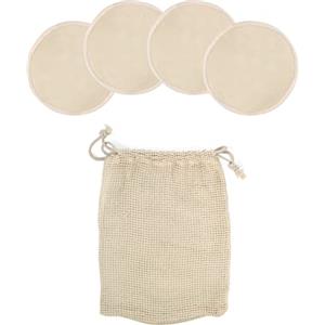 Janè Jané Dischetti per allattamento lavabili e riutilizzabili, confezione da 4 pezzi, taglia L, 12 cm diametro coppa B-D, colore beige