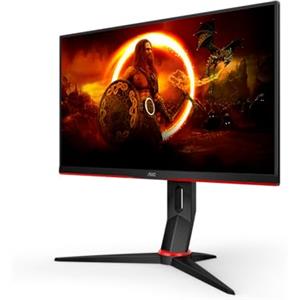 AOC Gaming Q24G2A - Monitor QHD da 24 pollici, 165 Hz, MPRT da 1ms, FreeSync Premium, compatibile G-Sync, (2560x1440, HDMI, DisplayPort) nero/rosso