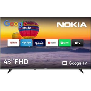 Nokia 43 Pollici (109 cm) Google TV FHD (WLAN, Triple Tuner DVB-C/S2/T2, Google Assistant, YouTube, Netflix, DAZN, Prime Video, Disney+) - FN43GE320 - 2023