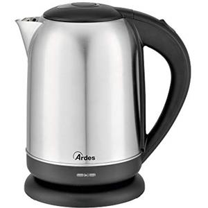 Ardes AR1K41 Bollitore KETTY INOX 2 Elettrico in Acciaio Inox Capacità 1,7 Litri 7 Tazze, Autospegnimento, Bollitura Rapida e Silenziosa di Tè, Tisane, Acqua