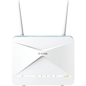 D-Link G415 Smart Router 4G AX1500 EAGLE PRO AI, LTE Cat 4 con download fino a 150 Mbps, Wi-Fi 6/Traffic Optimizer con AI, Porte Gigabit, WPA3, Supporto Wi-Fi Mesh, Sbloccato, Bianco