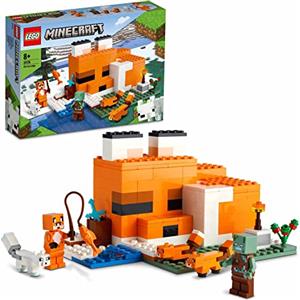 LEGO Minecraft Il Capanno della Volpe, Mattoncini da Costruzione, Set con Zombie e Animali, Giochi per Bambino e Bambina da 8 Anni, Idee Regalo 21178