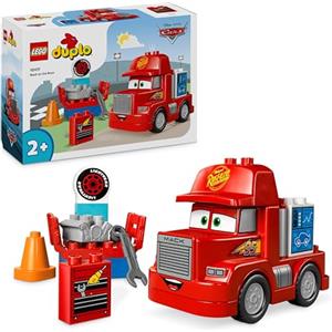 LEGO DUPLO Disney e Pixar Mack al Circuito, Giochi per Bambini e Bambine da 2 Anni con Camion Giocattolo Rosso da Costruire, Veicolo Autocarro Personaggio del Film, Regalo di Compleanno 10417