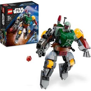 LEGO 75369 Star Wars Mech di Boba Fett, Giocattolo Action Figure da Costruire con Blaster Spara-Bottoncini e Jetpack, Giochi da Collezione per Bambini e Bambine da 6 Anni in su