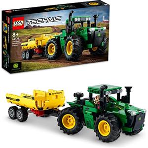 LEGO Technic John Deere 9620R 4WD Tractor, Giochi Creativi per Bambini e Bambine da 8 Anni, Trattore Giocattolo con Rimorchio Ribaltabile, Replica da Collezione in Stile Classico da Costruire 42136