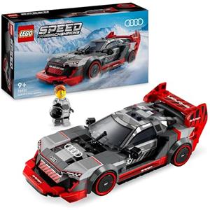 LEGO Speed Champions Auto da Corsa Audi S1 E-Tron Quattro, Modellino da Costruire di Macchina Giocattolo per Bambini e Bambine da 9 Anni in su con Minifigure del Pilota, Veicolo da Esposizione 76921