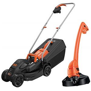 BLACK+DECKER, Kit Tagliaerba Tagliabordi Elettrico Ampiezza taglio 32 cm, Capacità di raccolta 35 Litri, Tagliaerba 1000W - Tagliabordi 200W. BEMW351GL2-QS