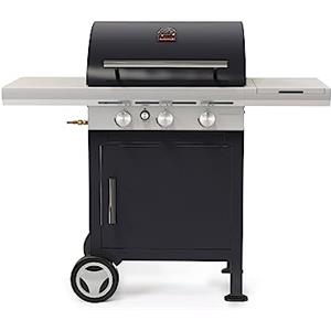 Barbecook Spring 3112 Barbecue a gas con armadietto, barbecue a gas con piastra, barbecue a gas con 3 bruciatori, 133 x 57 x 115 cm