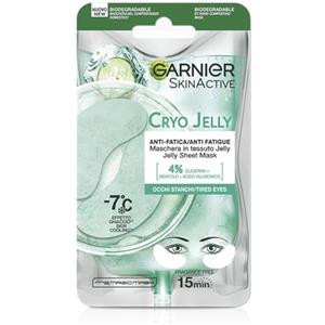 Garnier SkinActive Maschera Occhi Hyaluronic Cryo Jelly, Anti-Fatica con Acido Ialuronico, Mentolo e Glicerina, Formula Effetto Ghiaccio, 5 g