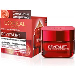 L'Oréal Paris Trattamenti Crema Viso Giorno Energizzante Anti-Rughe Revitalift, Formula Extra Rassodante Arricchita con Ginseng Rosso e Proretinolo Avanzato, 50 ml