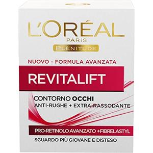 L'Oréal Paris Contorno Occhi Revitalift, Azione Anti-Rughe con Pro-Retinolo Avanzato, 15 ml