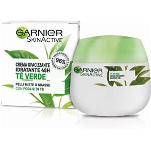 Garnier Crema Viso Idratante Opacizzante SkinActive, Ottima per Pelli Miste o Grasse, Arricchita con The Verde, 50 ml, Confezione da 1