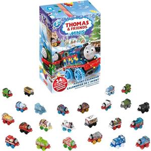 Thomas and Friends Il Trenino Thomas - MINIS Calendario dell'Avvento, 24 Trenini e Veicoli in miniatura a Sorpresa, tra cui 6 Locomotive a tema Natale, Giocattolo per Bambini, 3+ Anni, HRF89