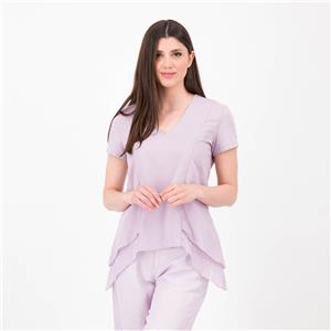Colour Lab Maglia scollo V in jersey di cotone Inserti in mussola Made in Italy