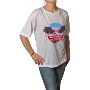 Bresci Patrizia Pepe t-shirt girocollo in lyocell bianco: comfort, stile e dettagli unici