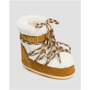 Moon Boot Scarpe Invernali In Pelle Da Donna Moon Boot Icon Low Shearling