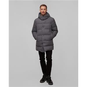 Woolrich Giacca Grigia In Lana Da Uomo Woolrich Luxe Long Parka