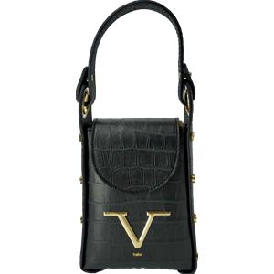 Borsa Donna V Versace Italia in Pelle Black - Luxury Leather Bag Elegante e Raffinata