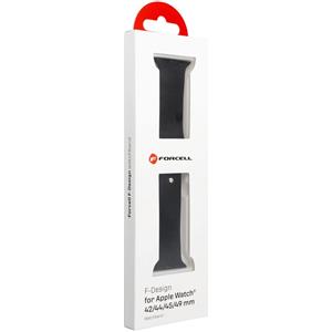 FORCELL CINTURINO FA01 SILICONE PER APPLE WATCH 1-2-3-4-5-6-7-8-9 SE ULTRA 42-44-45-49mm BLACK