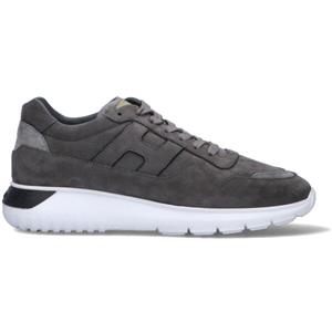 HOGAN - H483 Sneaker uomo grigia in suede
