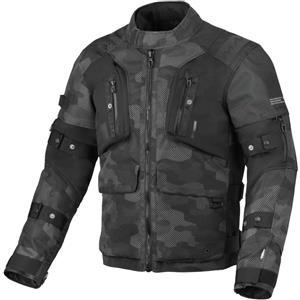 Macna Giacca Moto Softshell Macna Higera Nero Grigio camo