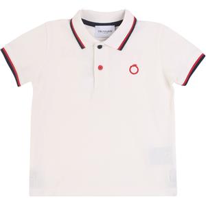 Polo Trussardi con rifinitura colletto e rifinitura mezza manica in rosso e blu