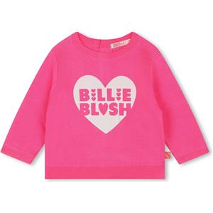 Maglione Billieblush in filo fucsia con cuore bianco
