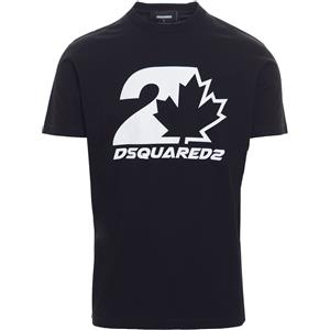 DSQUARED2 T-shirt Primavera/Estate Cotone Nero S