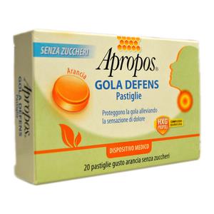 Apropos Gola Defens Pastiglie 20 pastiglie arancia senza zuccheri
