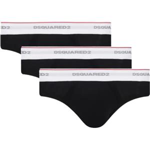 DSQUARED2 Confezione da 3 slip di colore nero