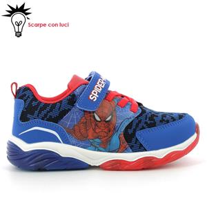 Disney Sneakers Velcro Con Luci Spiderman Bambino 25-33 Disney Cod. R1310522T