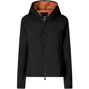 SAVE THE DUCK GIACCA CON CAPPUCCIO ZIP CONTRASTO STELLA DONNA