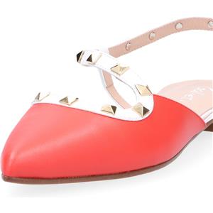 Galieti Slingback in pelle con borchie