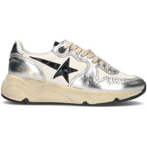 GOLDEN GOOSE - RUNNING SOLE Sneaker donna argento in pelle
