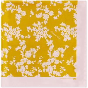 ELISABETTA FRANCHI FOULARD IN TWILL DI SETA CON STAMPA - FO01F51E2 - curry